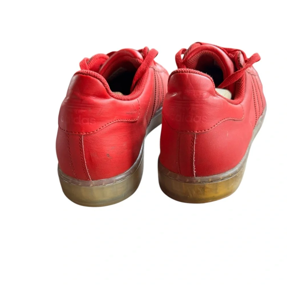 Adidas‎ Superstars CLR Vivid Red Leather Sneakers